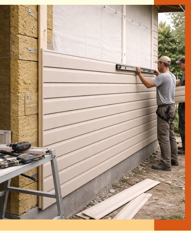 Монтаж сайдинга после утепления в Кирове от 1881 руб. — обшивка и облицовка | ТепломастерКро